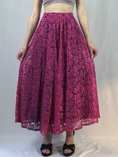 Maxi gonna plissettata rosa