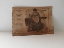 Istruzioni macchina da cucire Singer 1922 parte I manuale vintage 