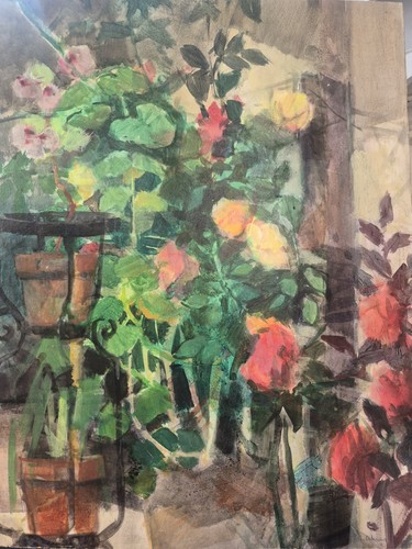 Dipinto olio cartone - cartone, serra