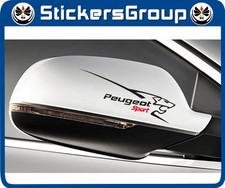 COPPIA ADESIVI SCRITTA PEUGEOT SPORT LEONE PER SPECCHIETTI IN VINILE