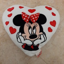 Cuscino arredo Disney, a forma di cuore, con stampa di Minnie, 35x40.