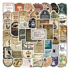 50pz Adesivi Halloween Strega