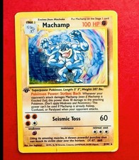 Lotto Carte Pokemon Machamp 8/102 Set Base Holo Bellissima