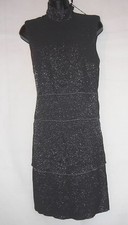 NUOVO C'N'C Costume Abito Nazionale Metallizzato a Strati IT42 UK10 PREZZO AL PUBBLICO £249