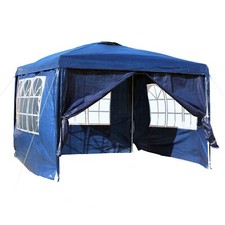 Gazebo 3x3m blu con teli