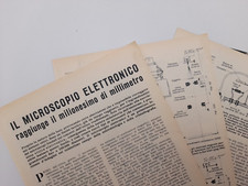 Clipping Ritaglio Articolo del 1950 Il microscopio elettronico