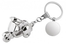 Portachiavi metallo cromato "Vespa scooter" in scatola regalo