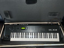 Sintetizzatore digitale 16 bit KAWAI K4 1989 vintage con custodia, AC, pedale, FUNZIONANTE VG