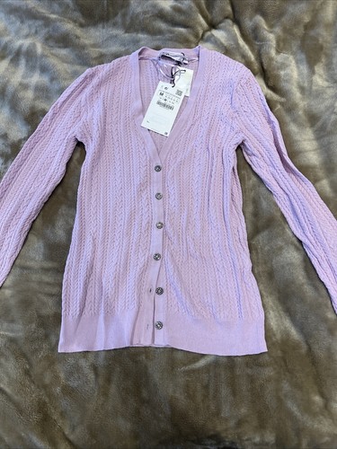 Zara cardigan viola medio