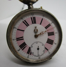 OROLOGIO DA TASCA  IN ARGENTO ANCRE 15 RUBIS LIGNE DROITE FINE 800