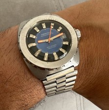 Orologio Vintage Mirexal Superautomatico 300 Metri 1000 Piedi Subacqueo Acciaio Blu