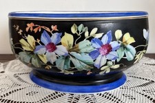 Antico vaso/jardiniere in ceramica- cachepot - fiori / napoleone III/dipinto