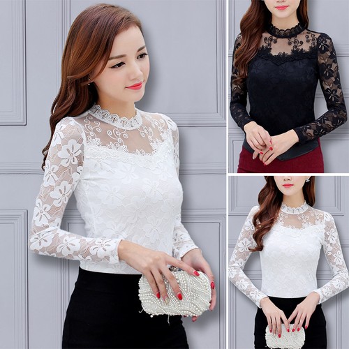 Top blusa pizzo fiorito - top,