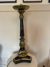 Lampada accento vintage fiorentina nera dorata acanto vintage casa di campagna