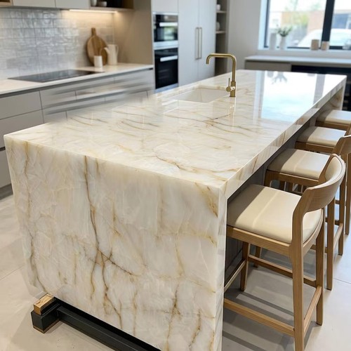 Piano cucina isola - , onice