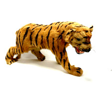 Vintage Miniature Real Hair Painted Stripes To Look Like Tiger/ Glass Eyes #7033