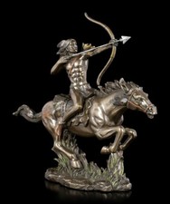 Statua Indiano - Guerriero Cavallo Con Arco E Arco Westerndeko B 25 CM