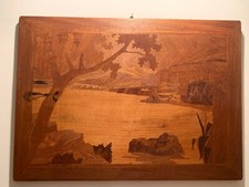Quadro ligneo a vero intarsio