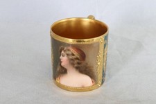 TAZZA DEMITASSE UNA GITANA PORCELLANA STILE ROYAL VIENNA SUPER ANTICA SOLO FIRMATA