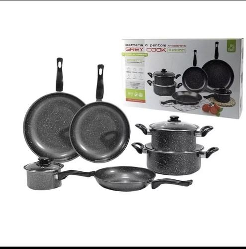 Batteria pentole padelle 9 - batteria, e