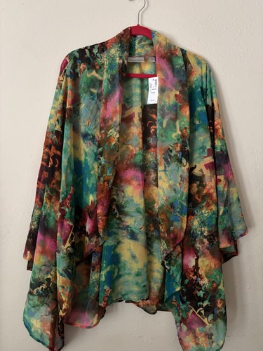 Cardigan multicolore aperto