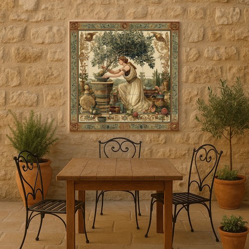 Murale piastrelle ceramica dea