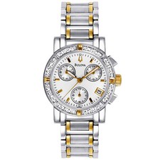 Nuovo Bulova 2 Tono Argento +