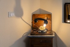Lampada da tavolo vintage - Telefono SIP - Luce Calda Led - handmade