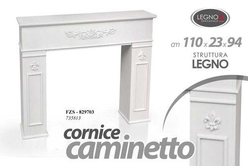 Cornice finto camino caminetto - camino,