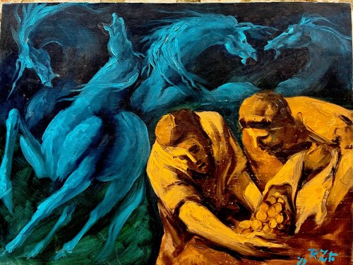 Olio tela 60x80 rodolfo - olio,
