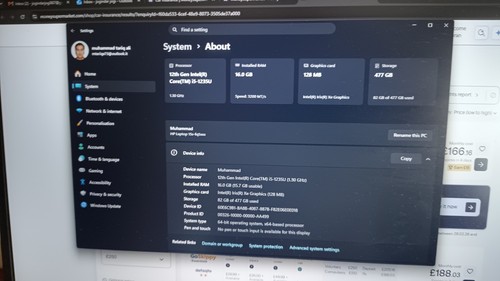 250 g12 intel core - hp, (intel