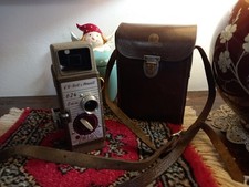Bell & Howell 624 Cinepresa 8mm a molla con Borsa in Cuoio e pellicola Originale