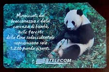 SCHEDA TELEFONICA TELECOM ANIMALI CHE LASCIANO UN VUOTO PANDA GIGANTE CINA