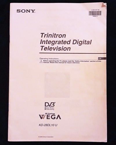Sony wega trinitron 28dl10u - sony,