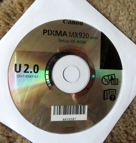Canon pixma mx920 - setup, cd-rom