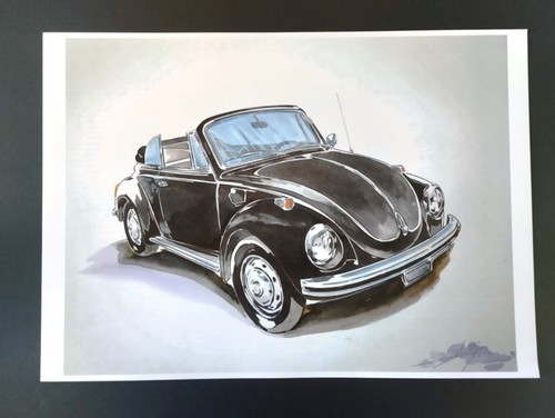 Disegno stampa auto - disegno, volkswagen