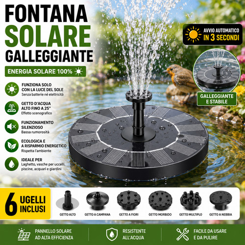 Fontana solare galleggiante - solare,