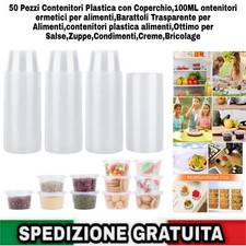50pz Contenitori Plastica Con