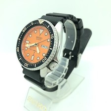 [w2141] SEIKO DIVER 7548-700C Quadrante Arancione Quarzo Tutto Originale Batt...