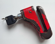 blocca disco bloccadisco antifurto meccanico ruota moto scooter rosso 1 chiave
