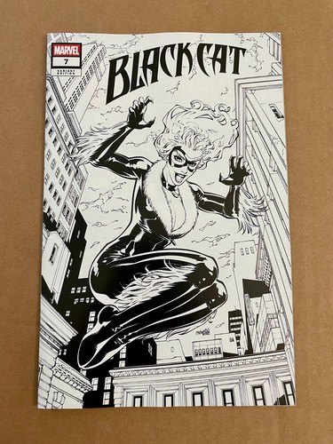 Black cat w - b&w, sketch