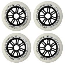 FILA Verso Pattini Fitness Ruote IN Linea Ruote Rotoli Sport 110mm/84A Bianco