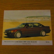 BMW 7 Series E38 735i 3.5 740i 4.4 V8 Dark Red Brochure Press Media Photo c.1996