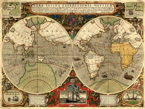 Quadro mappa emisfero mondo - quadro,