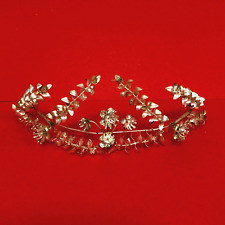 DIADEMA DI EPOCA, CORONA DA SPOSA, CON FIORI E FOGLIE DI MIRTO. ANTIQUE MYRTLE