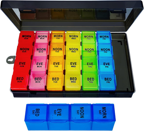 Day pill box organizer - box,
