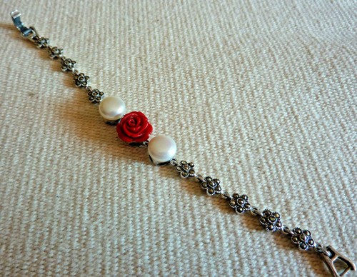Bracciale argento con perle - bracciale,
