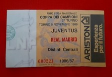 Biglietto/Ticket Juventus-Real Madrid  Coppa dei Campioni 1986/87