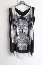 vestito estivo senza maniche donna L elisa landri nero e bianco