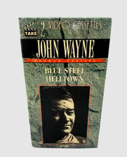 John Wayne Blue Steel & Helltown VHS Video 2 Tapes Hf